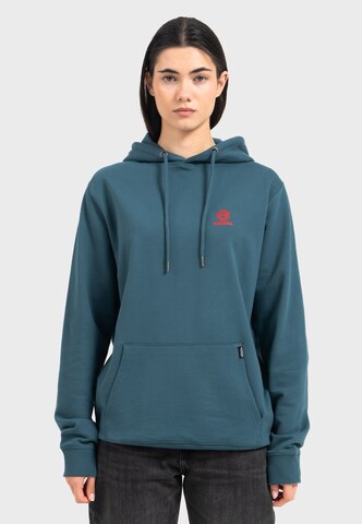 Oldskull Sweater 'Asian Neon Djane' in Blue: front