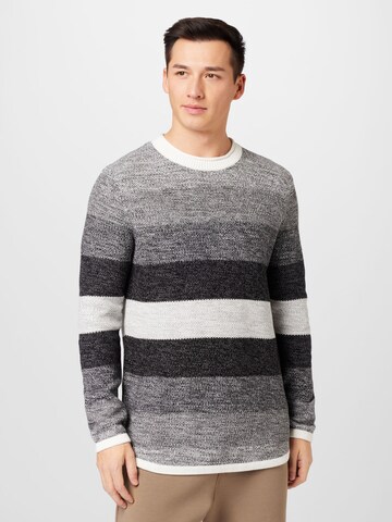 TOM TAILOR DENIM Sweater in Grey: front