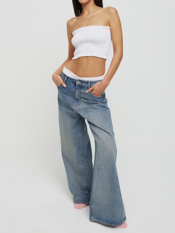 Bella x ABOUT YOU Wide leg Jeans 'Zehra' in Blue