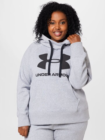 Hanorac sport 'Rival' de la UNDER ARMOUR pe gri: față