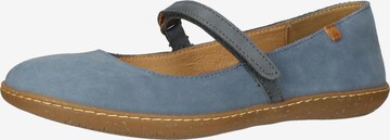 EL NATURALISTA Ballet Flats with Strap in Blue: front