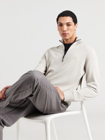 BOSS Pulover 'Kanobix_S' | siva barva: sprednja stran