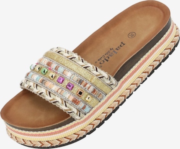 Palado by Sila Sahin Pantolette in Gold: Vorderseite