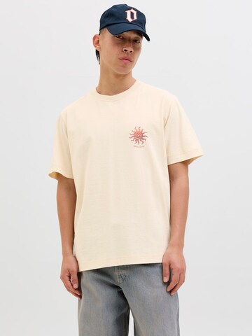 JACK & JONES Tričko 'JORCanggu' – béžová