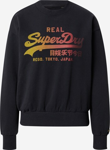 Sweat-shirt Superdry en noir : devant