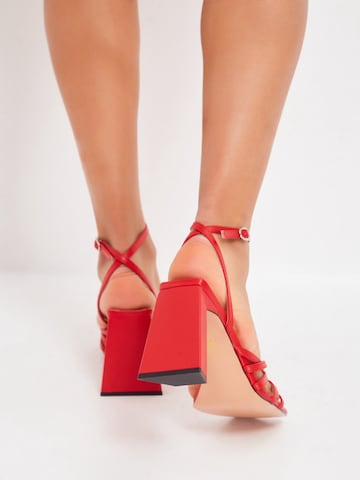 CESARE GASPARI Strap Sandals in Red