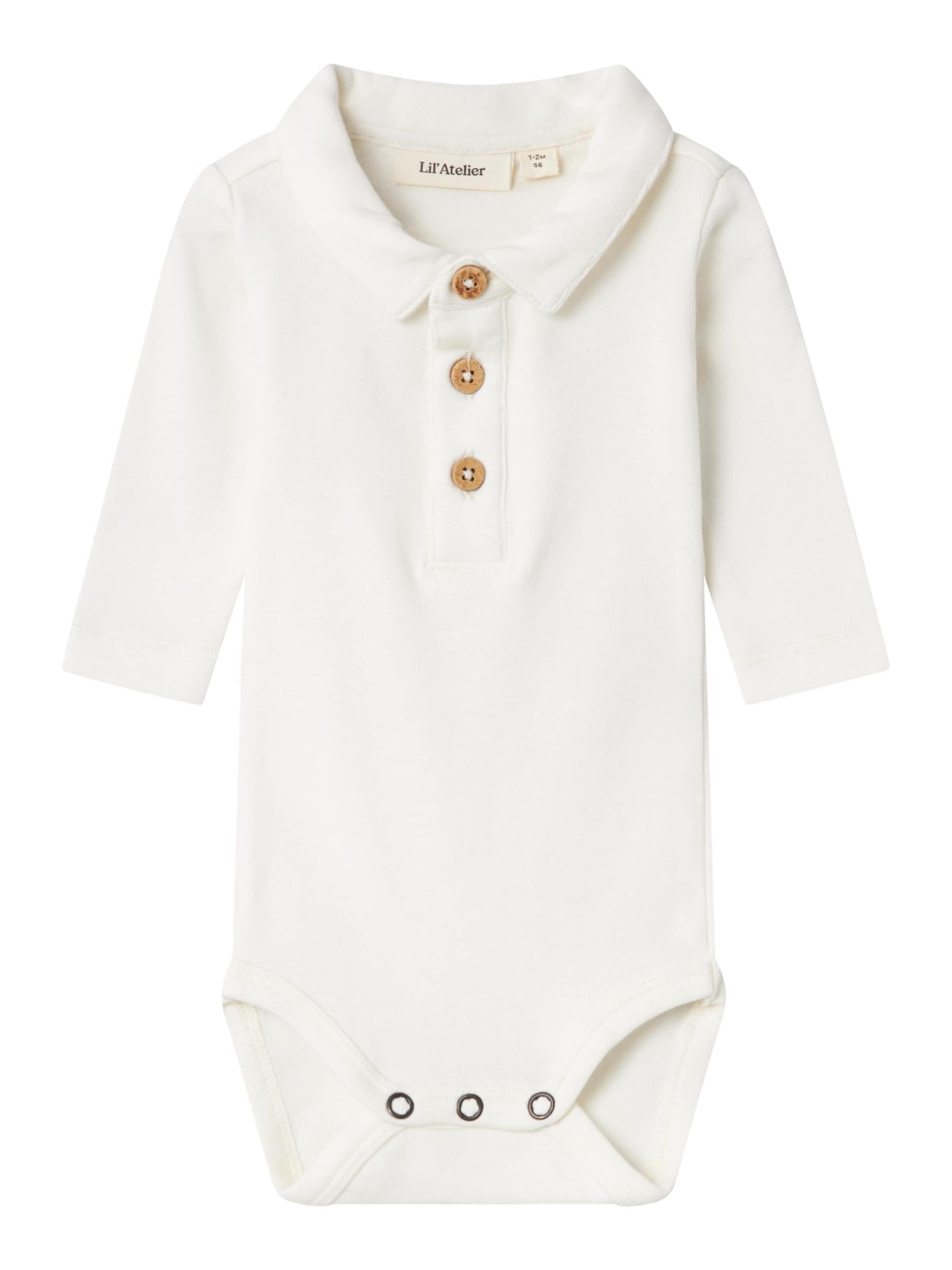 Lil'Atelier Romper/Bodysuit in White: front