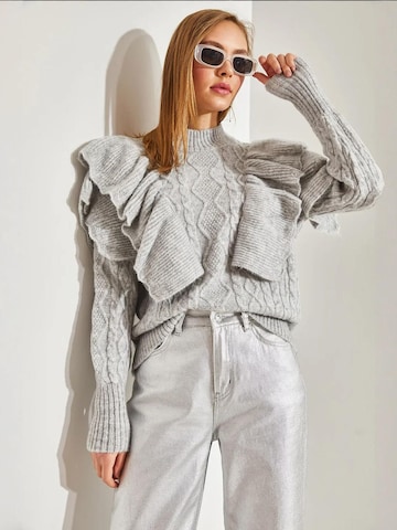 Bianco Lucci - Pullover 'Pullover' em cinzento