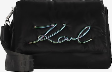Karl Lagerfeld Taška přes rameno 'Signature Soft' – černá: přední strana