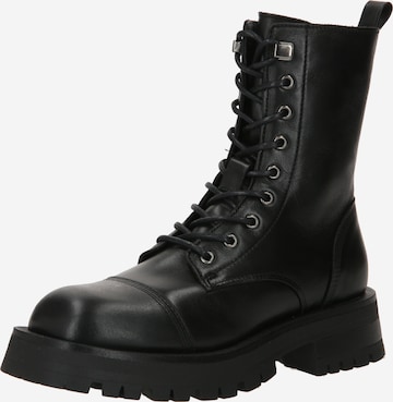 NEWD.Tamaris Lace-Up Ankle Boots in Black: front