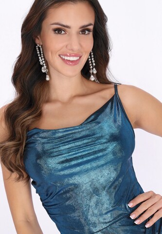 faina Cocktail Dress in Blue