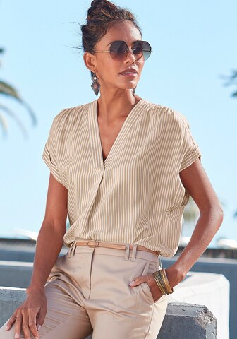 Camicia da donna di VIVANCE in beige: frontale