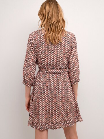 Cream Dress 'Tiah' in Brown