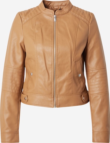 VERO MODA Between-Season Jacket 'LOVE LOVE' in Brown: front