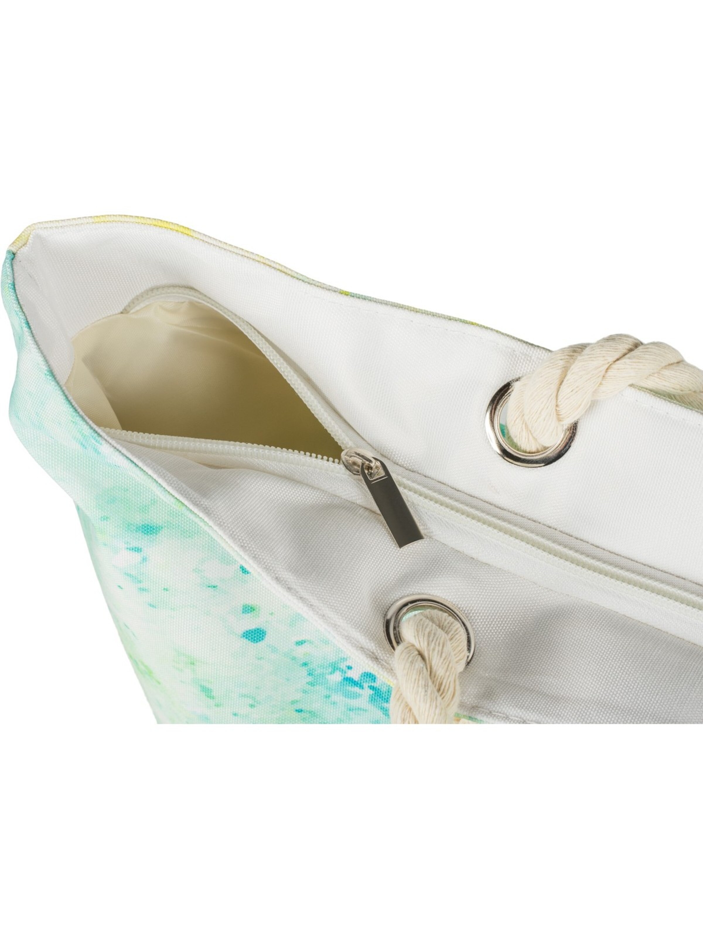 styleBREAKER Beach bag 'Strandtasche Pouring Flecken Muster' in Green