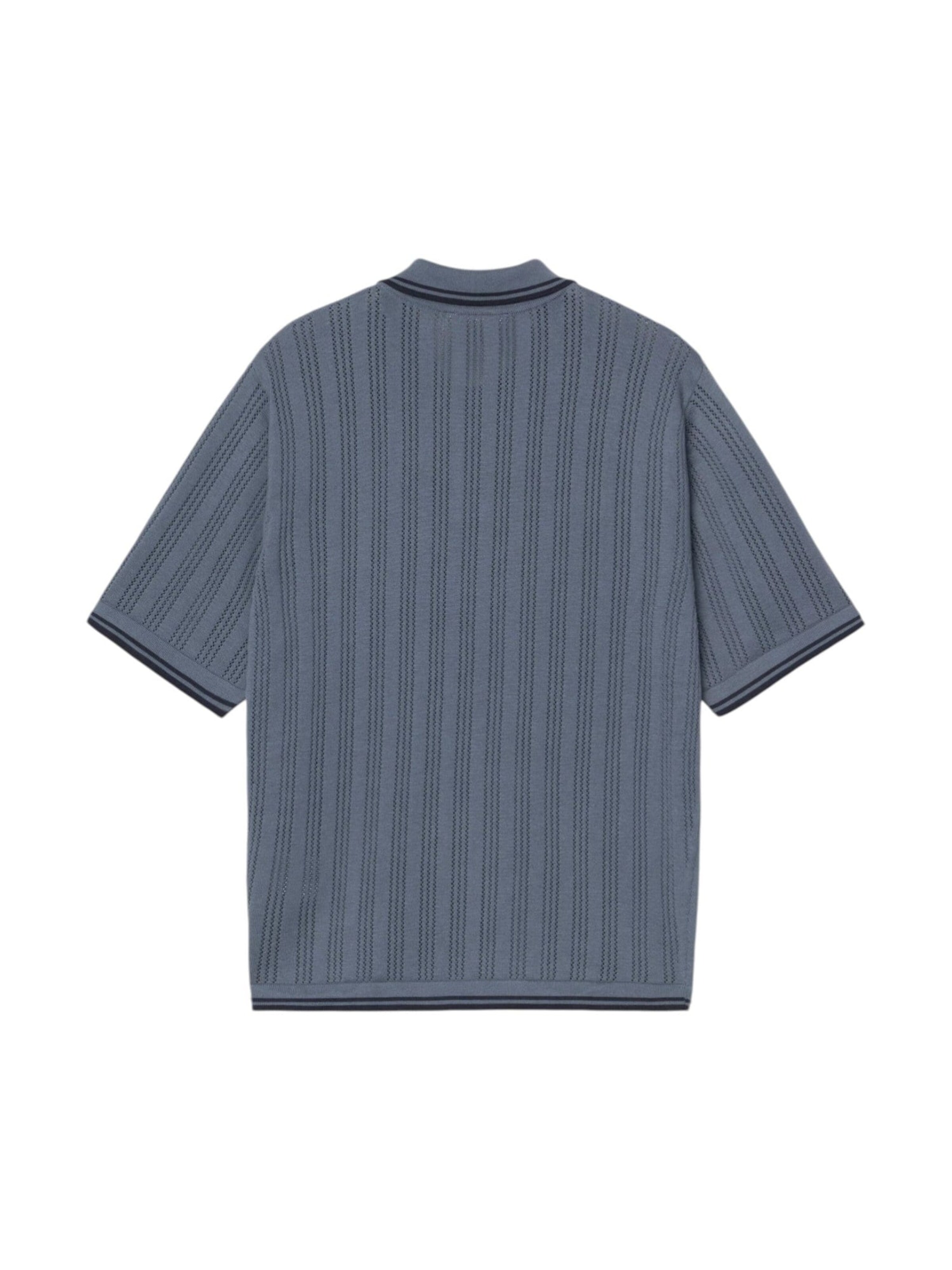 Carhartt WIP Sweter 'S/S Ramsey Polo Velvet Blue / Deep Night' w kolorze niebieski