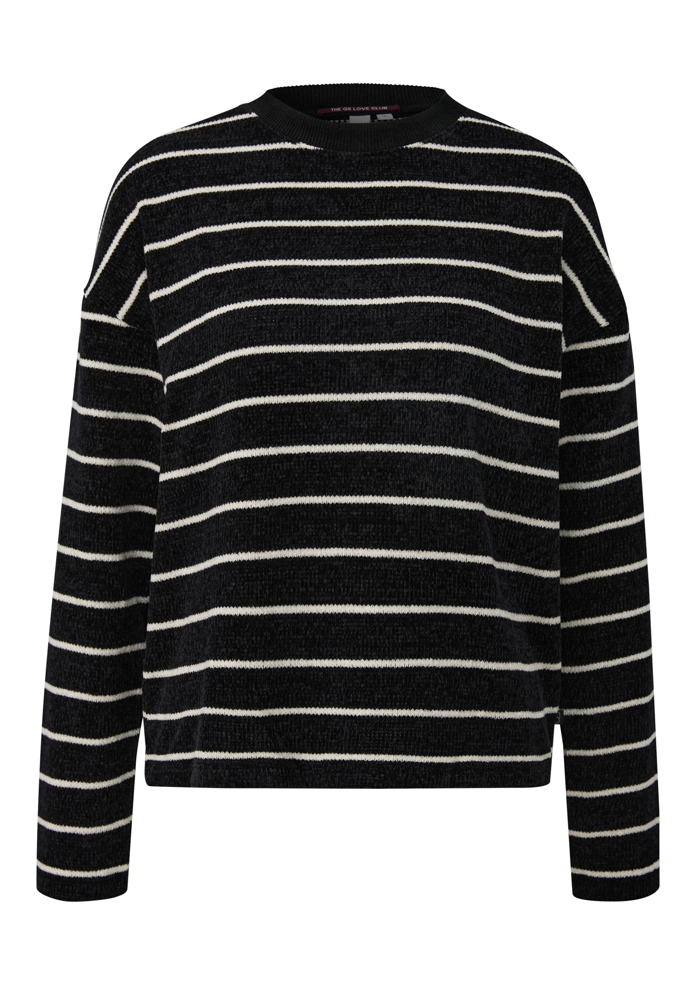 Pull-over QS en noir : devant