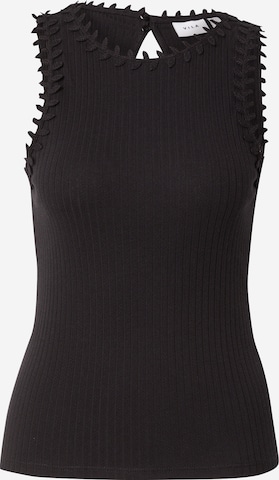 VILA - Top 'VIBabia Leaf' em preto: frente