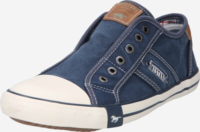 MUSTANG Slip on en bleu denim / marron / blanc, Vue avec produit