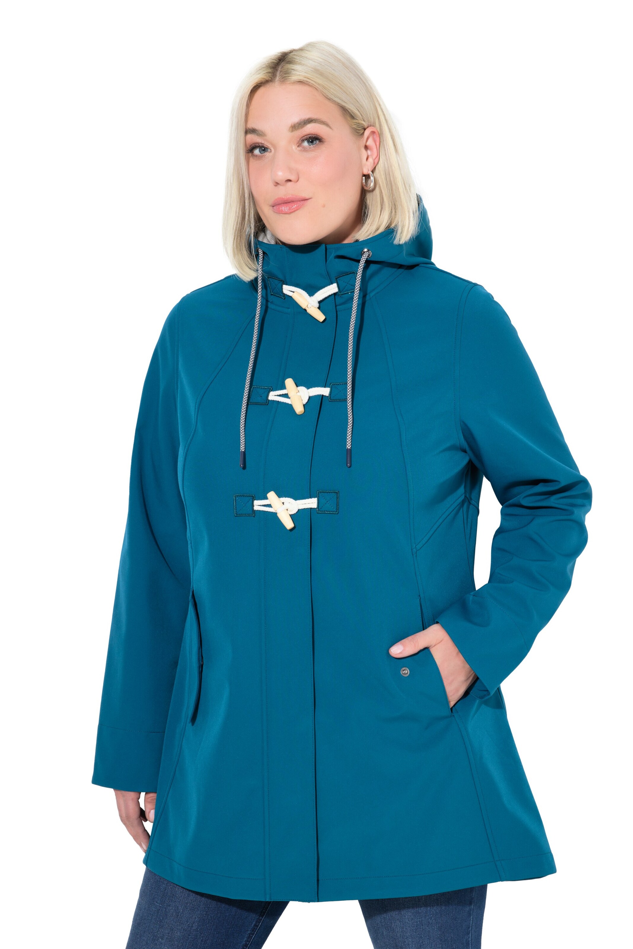 Ulla Popken Performance Jacket 'Hyprar' in Blue: front