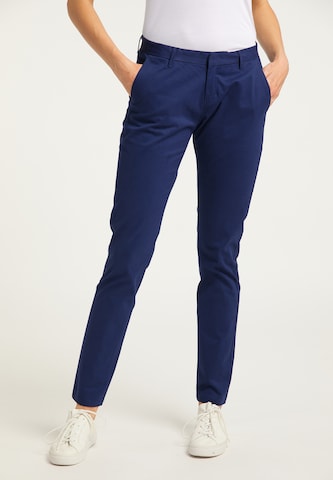 DreiMaster Maritim Slimfit Broek in Blauw: voorkant