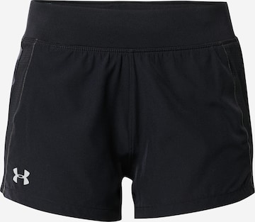 UNDER ARMOUR Regular Workout Pants in Black: front