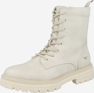 MUSTANG Lace-Up Ankle Boots in Beige: front