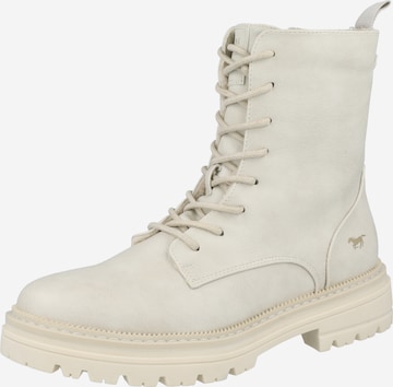 Bottines à lacets MUSTANG en beige : devant