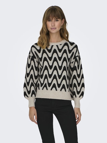 ONLY Sweater 'Georgina' in Beige: front