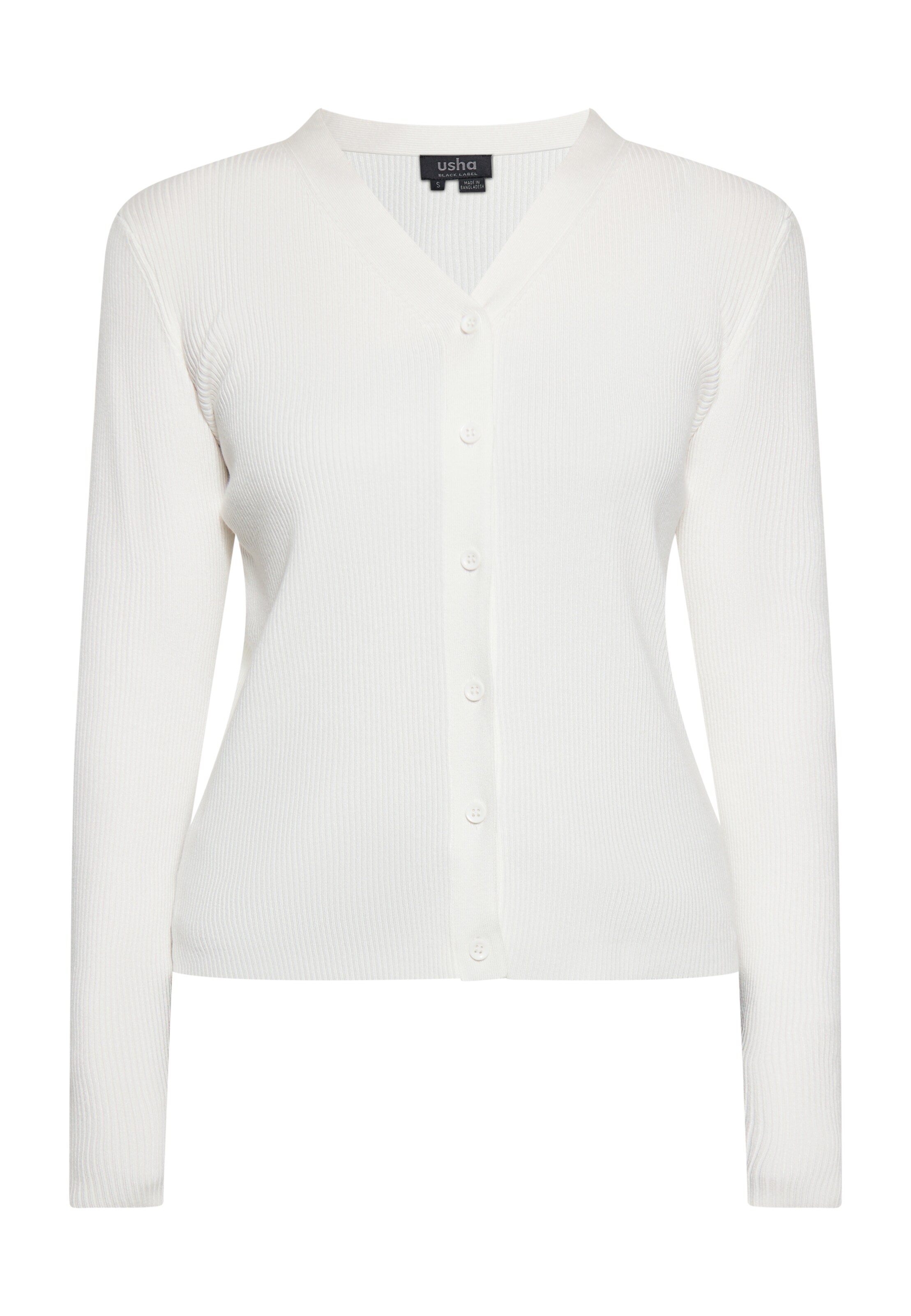 usha BLACK LABEL Kardigán - Biela: predná strana
