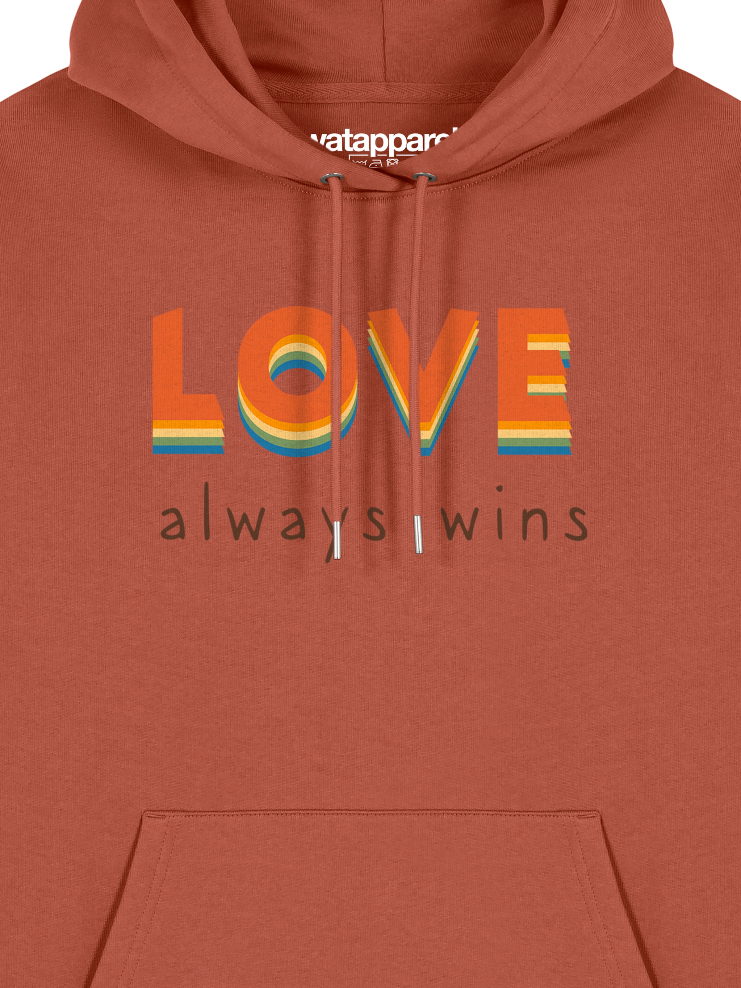 Sweat-shirt 'Love always wins' Watapparel en orange