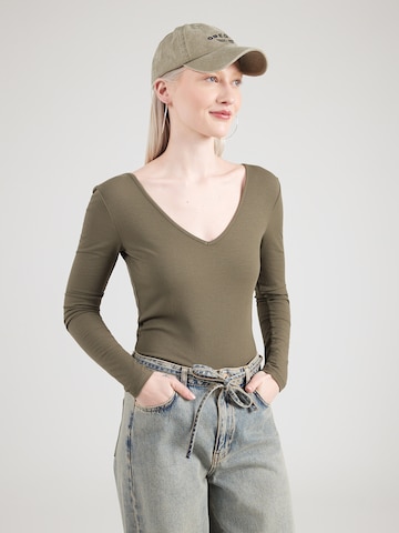 ABOUT YOU Боди-футболка 'Emmy' в Зеленый: спереди