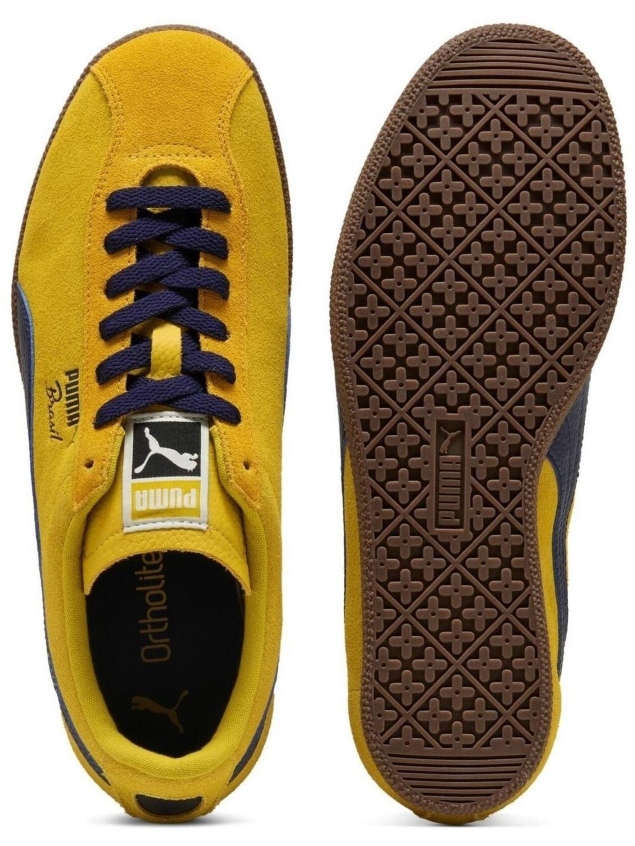 Scarpa sportiva 'Brasil Lth' di PUMA in giallo