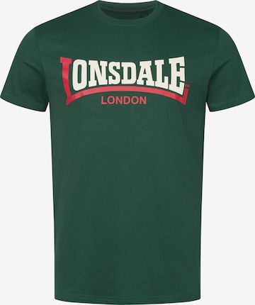 LONSDALE Футболка 'Two Tone' в Зеленый: спереди