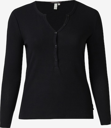 T-shirt QS en noir : devant