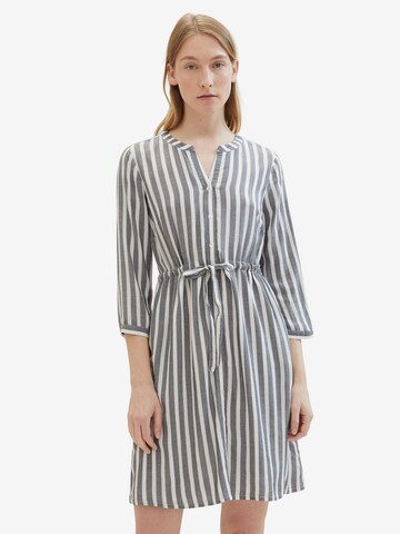 TOM TAILOR Shirt dress in Grey: front