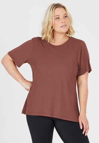 Q by Endurance Performance Shirt 'Camali' in Brown: front