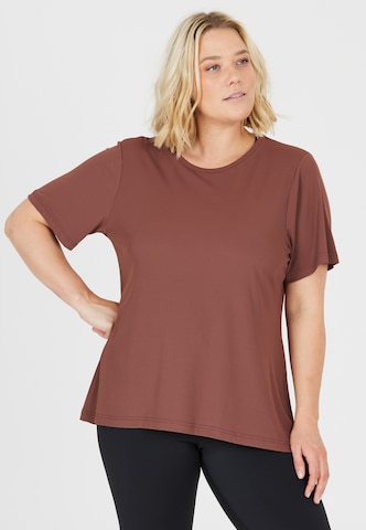 Q by Endurance Performance Shirt 'Camali' in Brown: front