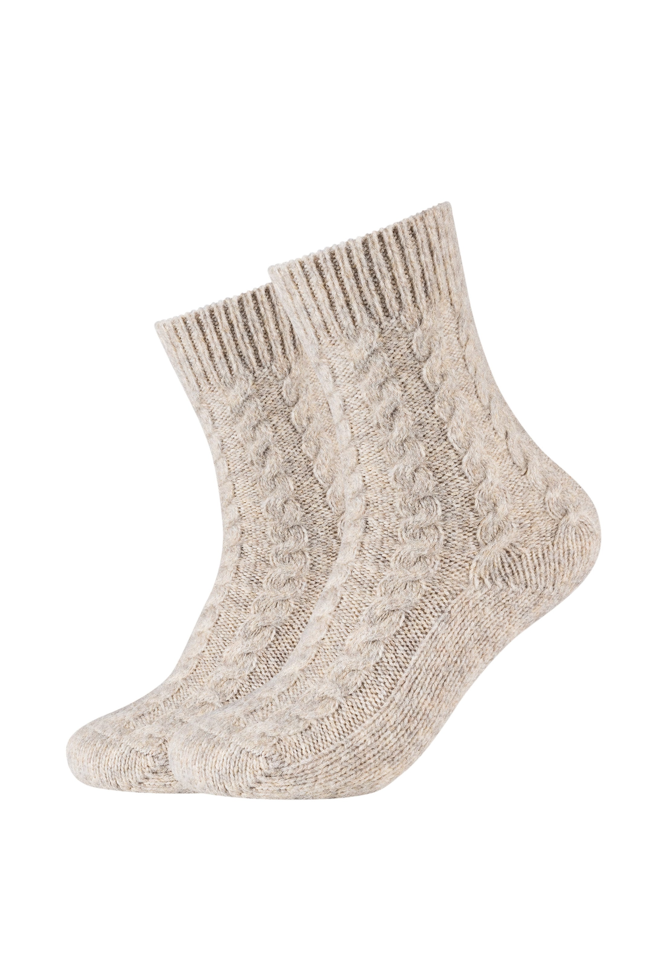 camano Socks in Beige: front