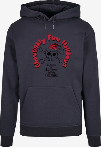 ABSOLUTE CULT Sweatshirt 'The Nightmare Before Christmas - Ghoulishly Fun Holidays' in Blauw: voorkant