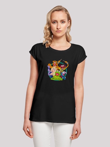 F4NT4STIC Shirt 'Disney Muppets Group' in Black: front