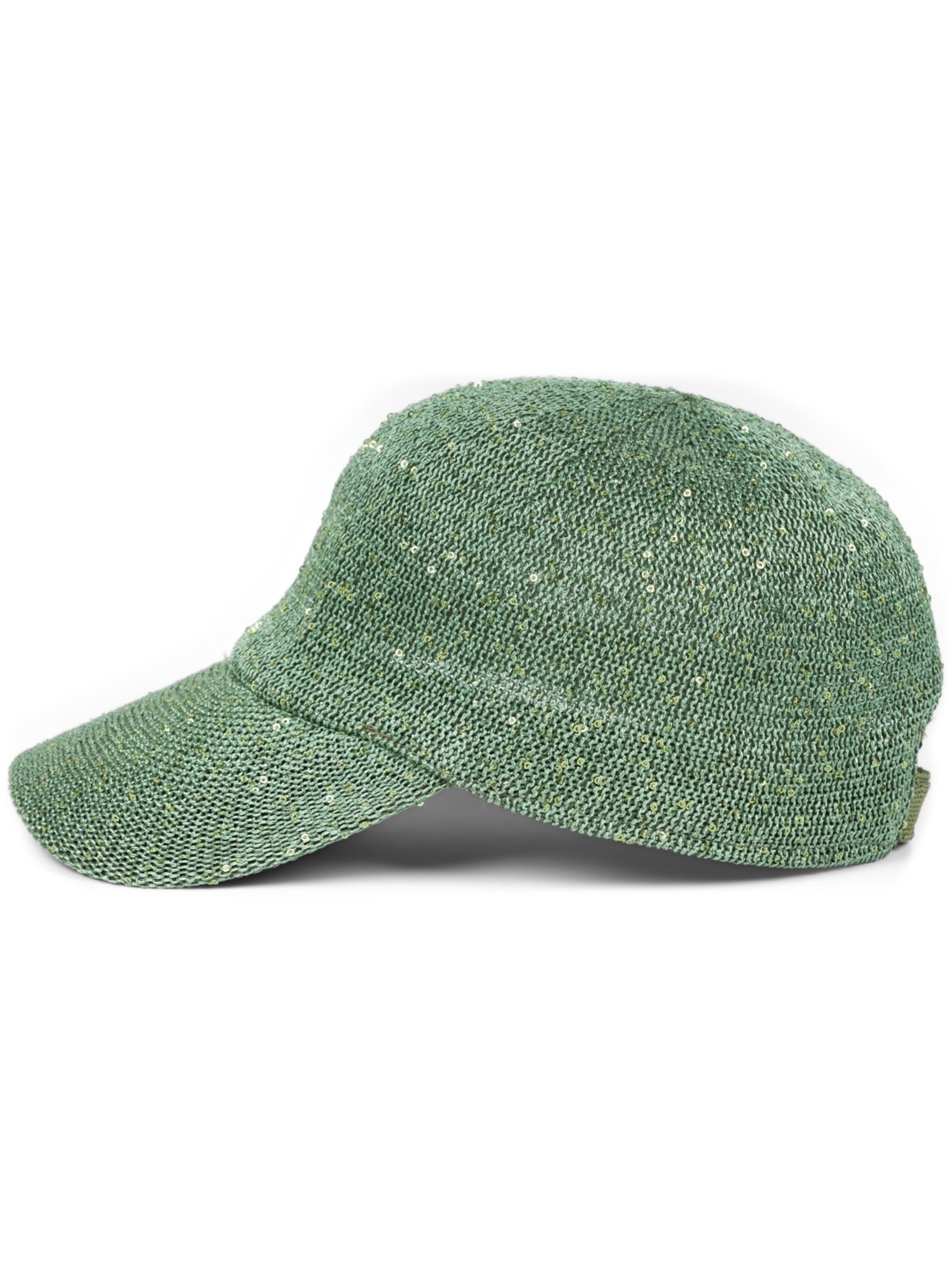 styleBREAKER Cap 'Gewebtes Baseball Cap Pailletten'‌‌‌‌‌‌‌‌ in Grün
