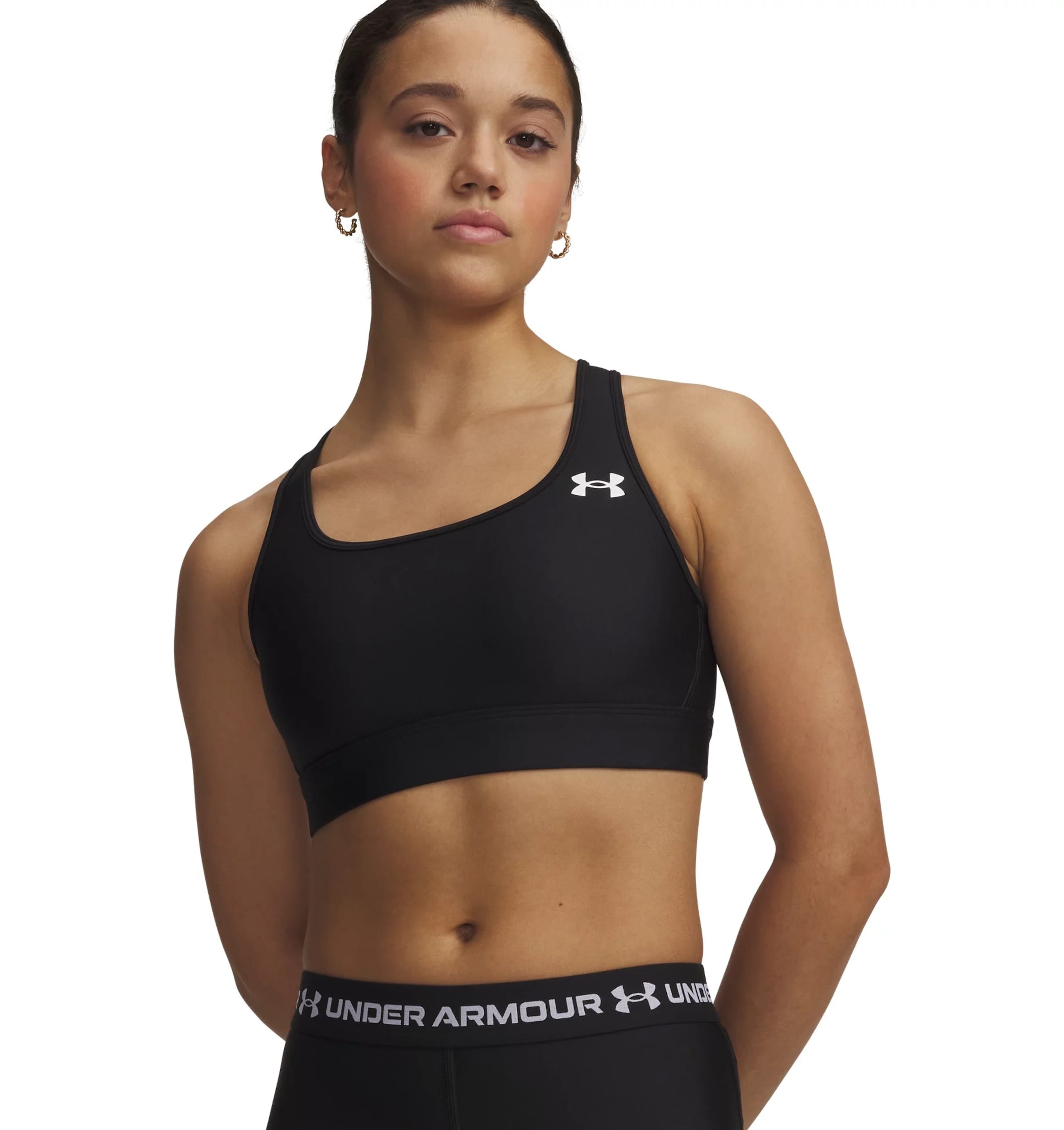 UNDER ARMOUR Bralette Sports Bra in Black: front