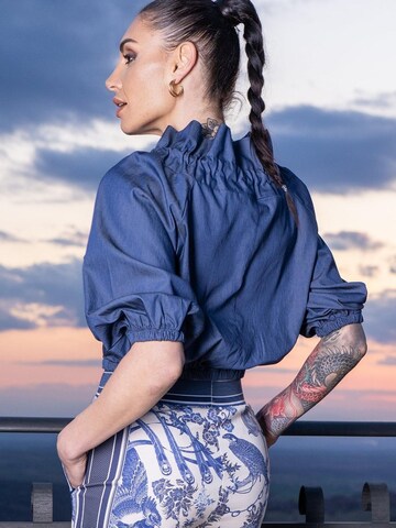 JIORO Bluse 'ASIA SKY' in Blau