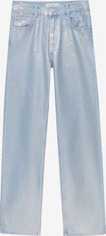 Pull&Bear Regular Jeans in Blauw: voorkant