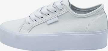Baskets basses DC Shoes en blanc : devant