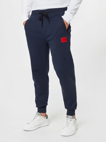 Effilé Pantalon 'Doak' HUGO en bleu : devant