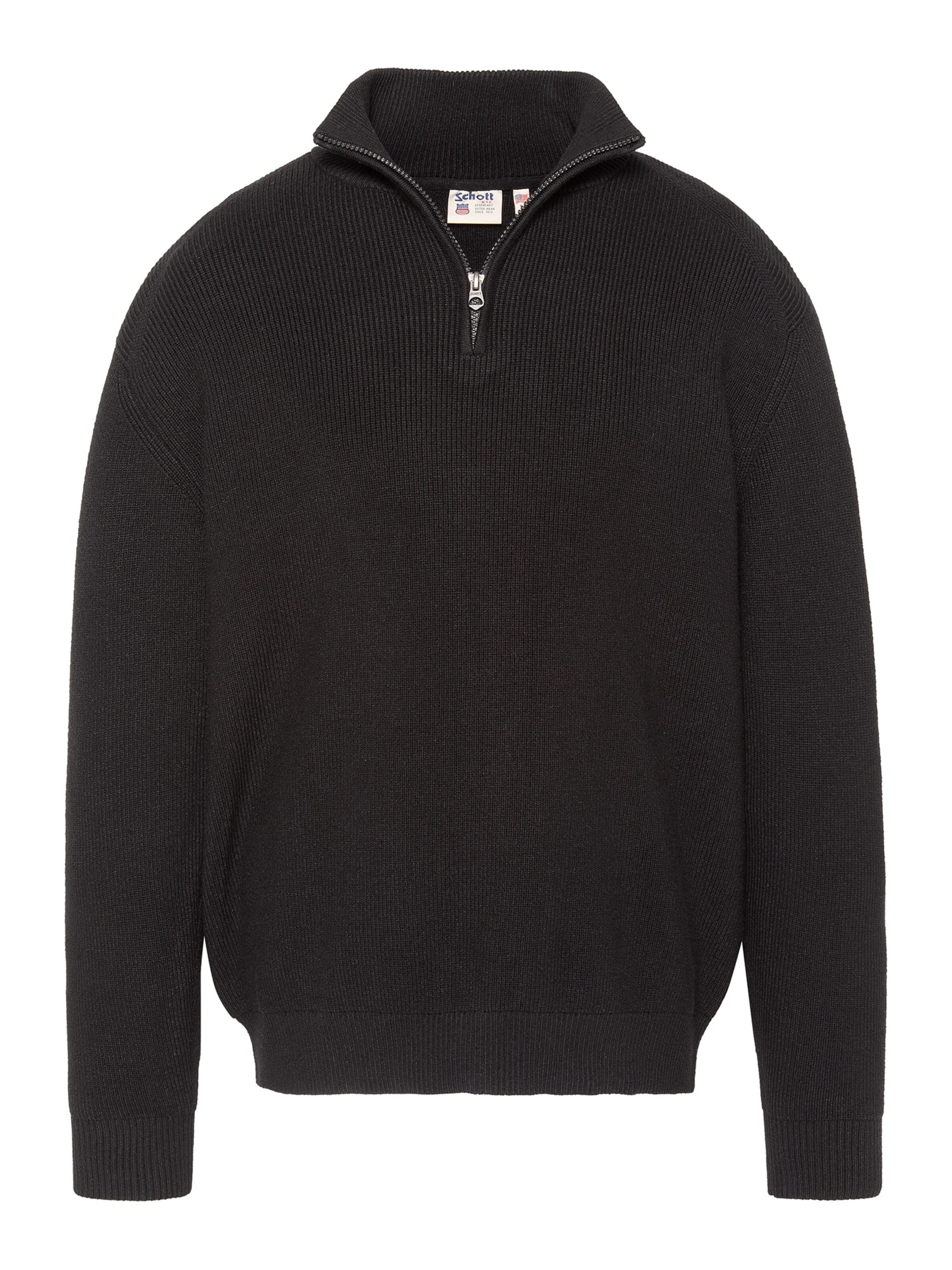 Pull-over Schott NYC en noir : devant