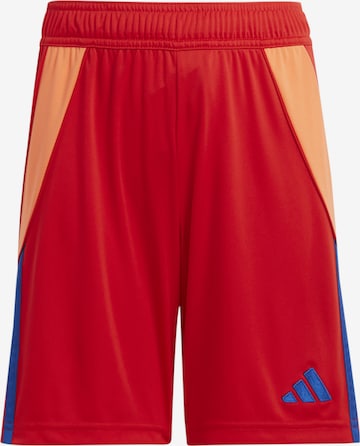ADIDAS PERFORMANCE Workout Pants in Red: front