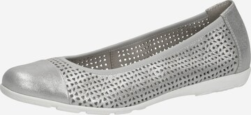 CAPRICE Ballet Flats in Silver: front